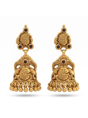Peacock Motif Festive Silver Jimikki-hover