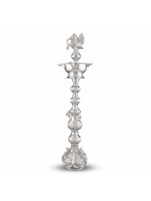 Traditional Nagas Annam Silver Vilakku-hover