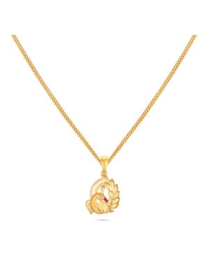 Peacock Gold Pendant-hover