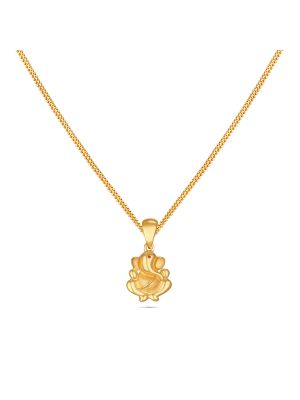 Lord Ganesha Gold Pendant-hover