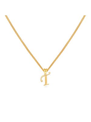 Letter T Gold Pendant-hover