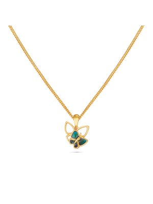 Enchanting Butterfly Gold Pendant-hover