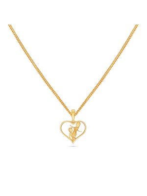 Pretty Heart Gold Pendant-hover