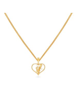 Pretty Heart Gold Pendant-hover