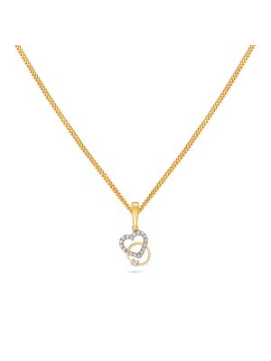 Pretty Heart Gold Pendant-hover