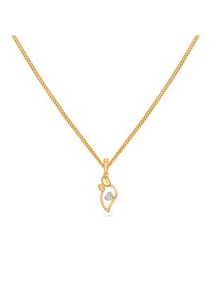 Pretty Heart Gold Pendant-hover