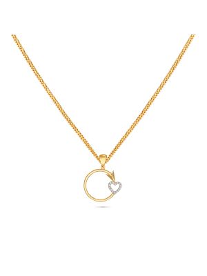 Pretty Heart Gold Pendant-hover