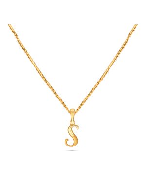 Letter S Gold Pendant-hover
