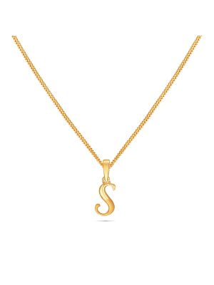 Letter S Gold Pendant-hover