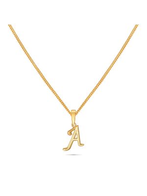 Letter A Gold Pendant-hover