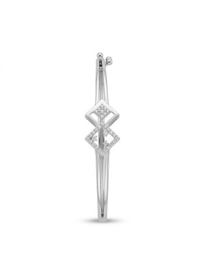 Double Rhombus Motif Silver Gadi-hover