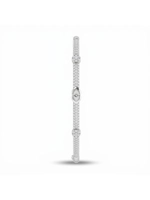 Silver Pave Interlocking Heart Gadi-hover