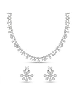 Trendy Silver Stone Jewelry Set-hover