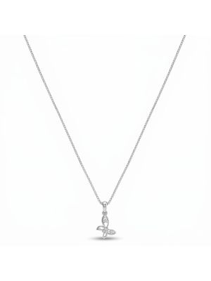 Silver Butterfly Pendant Box Chain-hover