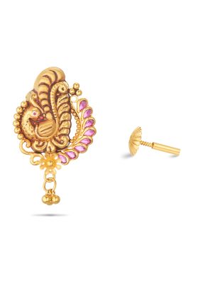 Gold Peacock Earring-hover
