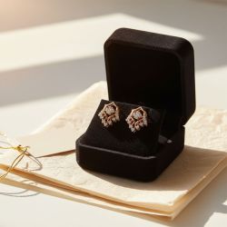 Fancy Rose Diamond Stud
