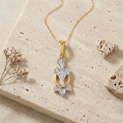 Classic Flowing Foliate Diamond Pendant