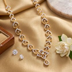 Heart Loop Diamond Gold Necklace