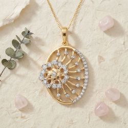 Sunlight Floral Medallion Diamond Pendant
