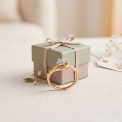 Sophisticated Swirling Floral Cluster Diamond Ring