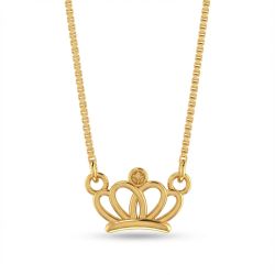 Elegant Crown Kids Gold Necklace