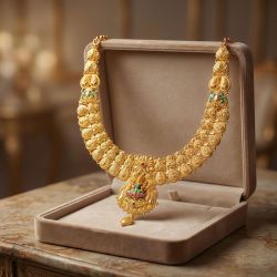 Dhanya Lakshmi Temple Pendant Necklace