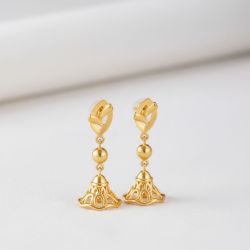 Jhumka Style Gold Earrings