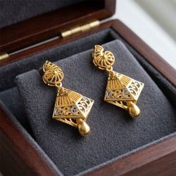 Modern Prism Gold Drop Earrings