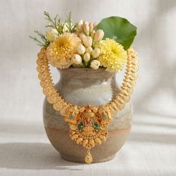 Divine Temple Lakshmi Gold Necklace