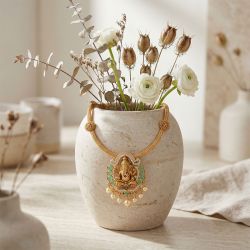 Divine Ganesha Rope Gold Necklace