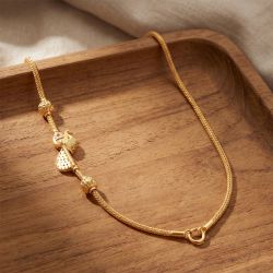 Classic Mayil Vel Mugappu Gold Chain