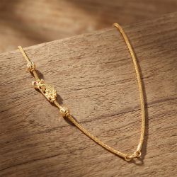 Divine Vel Mayil Mugappu Gold Chain