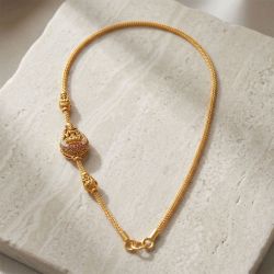 Antique Laksmi Mugappu Gold Chain
