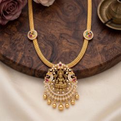 Sacred Lakshmi Gold Stones Necklace