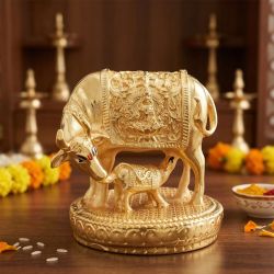 Sacred Cow Gold Coated Idol