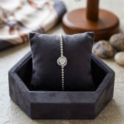 Luxury Sterling Silver Stone Gadi