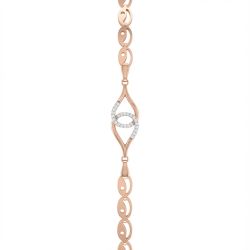 Teardrop Linked Diamond Rose Bracelet-hover