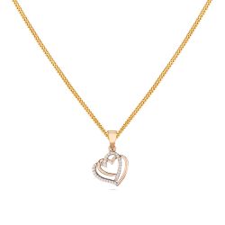 Diamond Accent Double Heart Pendant-hover