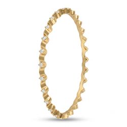 Royal Gold Wave Diamond Bangle-hover
