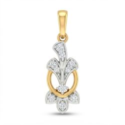 Classic Flowing Foliate Diamond Pendant-hover