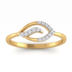 Celestial Leaf Lattice Diamond Ring-hover