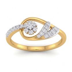 Dewdrop Oval Bloom Diamond Ring-hover