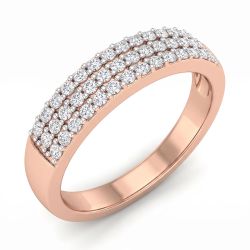 Imperial Triple Pave Rose Diamond Ring-hover