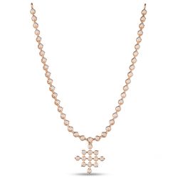 Modern Drop Riviera Diamond Necklace-hover