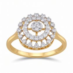Classical Blossom Medallion Diamond Ring-hover