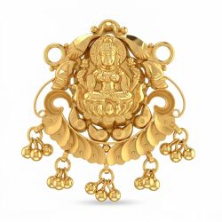 Goddess Lakshmi Traditional Gold Pendant-hover