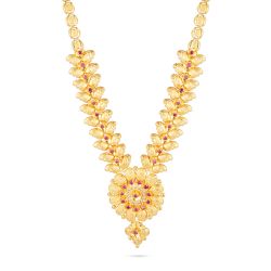 Fancy Flower Motif Necklace-hover