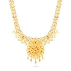 Artisan Leaf Motif Necklace-hover