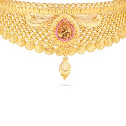 Krishna Pendant Choker Necklace-hover