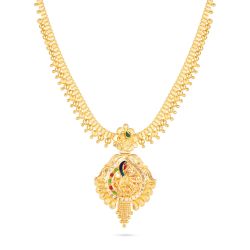 Fancy Medal Drops Necklace-hover